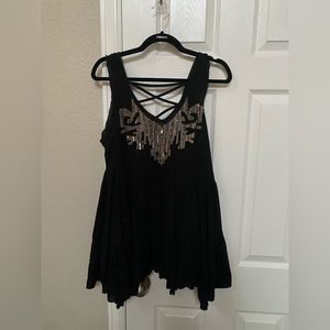 Free people black tunic top